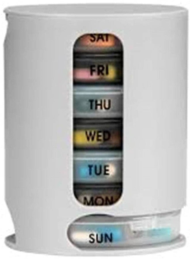 PRETOX Pill Pro 7 Days Weekly Tablet Medicine Storage Organizer Box, Pill Organizer 7 Portable Tray Pill Box 4 Compartments Organize Medicine and Vitamins for Each day Storage Box/Pill Dispenser - Image 1